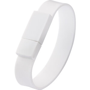 Silicone Bracelet Memory Stick , weiss MB , 8 GB , ABS MB , 2.5 - 6 MB/s MB , 22,00cm x 0,80cm x 1,70cm (Länge x Höhe x Breite)