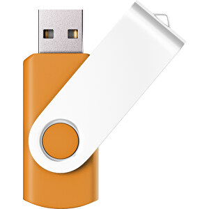 USB-Stick SWING Color 2.0 2 GB , Promo Effects MB , gelborange / weiß MB , 2 GB , Kunststoff/ Aluminium MB , 5,70cm x 1,00cm x 1,90cm (Länge x Höhe x Breite)