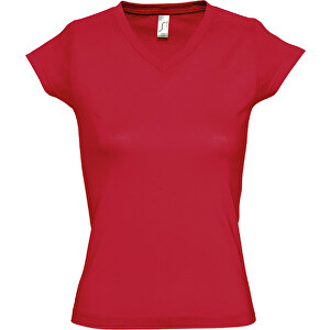 T-Shirt - Moon , Sol´s, rot, Baumwolle, L, 64,00cm x 47,00cm (Länge x Breite)