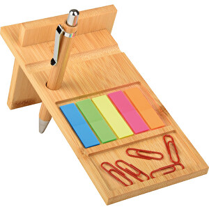 Schreibtischset DESK MATE , braun, Bambus / Metall / Kunststoff, 19,00cm x 8,00cm (Länge x Breite)