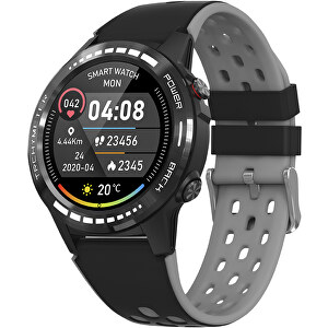 Prixton Smartwatch GPS SW37 , schwarz, Kunststoff, Silikon Kunststoff, Leder, 27,50cm x 1,60cm x 4,90cm (Länge x Höhe x Breite)