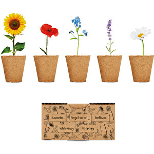 Flowers , beige, Karton, 60,00cm x 20,00cm x 40,00cm (Länge x Höhe x Breite)