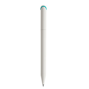 Prodir DS3 TMM Twist Kugelschreiber , Prodir, weiß / aqua, Kunststoff, 13,80cm x 1,50cm (Länge x Breite)