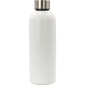 Isolierflasche Sublimation 500ml , weiss, Edelstahl & PP, 22,60cm (Höhe)