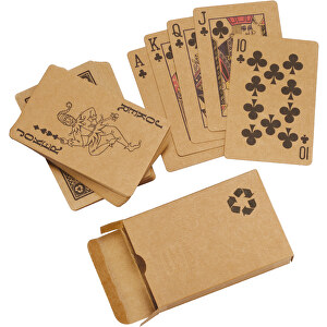 Kartenspiel , beige, PAP, 8,90cm x 1,80cm x 5,80cm (Länge x Höhe x Breite)
