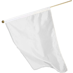 Fahne 'Wood' , weiß, Textil, 44,00cm x 30,00cm (Länge x Breite)