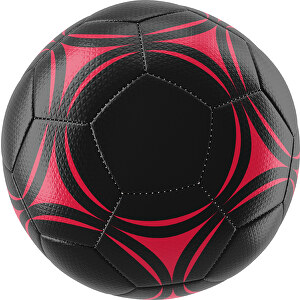 Fußball Platinum 32-Panel-Matchball - Individuell Bedruckt Und Handgnäht , schwarz / ampelrot, PU, 4-lagig, 
