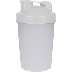 Shaker 'Protein' 0,40 L , Transluzent/weiss, Kunststoff, 16,00cm (Höhe)
