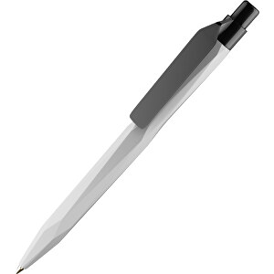 Prodir QS20 PMP-P Clip Flat Druckkugelschreiber , Prodir, grau schwarz, Kunststoff, 14,10cm x 1,60cm (Länge x Breite)