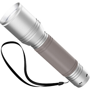 Taschenlampe REEVES MyFLASH 700 , Reeves, silber / weiß / braun, Aluminium, Silikon, 130,00cm x 29,00cm x 38,00cm (Länge x Höhe x Breite)