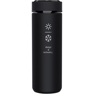 SCX.design D10 Smart Isolierflasche , schwarz, Gummi, 23,00cm (Höhe)