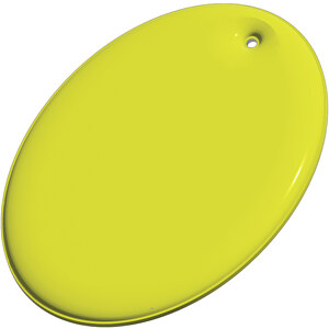 RFX™ Ovaler Reflektierender PVC-Aufhänger , neongelb, PVC, 5,10cm x 7,00cm (Länge x Breite)
