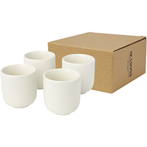 Male Espressotassen 4-teilig 90 Ml , weiß, Keramik, 6,20cm (Höhe)