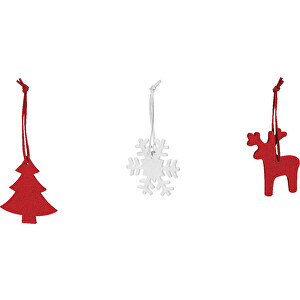 ZERMATT. Weihnachtsfiguren Zum Aufhängen , rot, Filz, 5,00cm (Höhe)