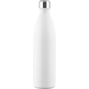 Thermotrinkflasche RETUMBLER-NIZZA XXL , Retumbler, weiß / silber, Edelstahl, Kunststoff, Silikon, 33,50cm x 4,50cm x 8,65cm (Länge x Höhe x Breite)