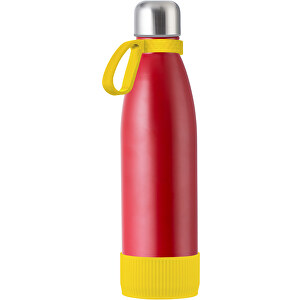 Thermoflasche RETUMBLER MyTOULON , Retumbler, rot / gelb / gelb, Edelstahl, Kunststoff, Silikon, 4,30cm x 26,00cm x 7,00cm (Länge x Höhe x Breite)