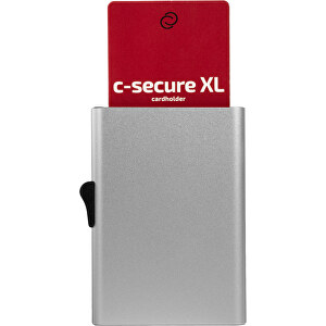 C-Secure RFID Kartenhalter XL , silber, Metall, 9,50cm x 1,20cm x 6,80cm (Länge x Höhe x Breite)