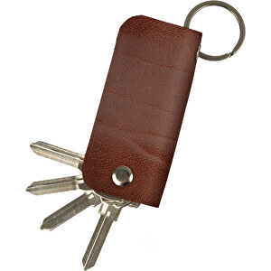 Schlüsseletui , cognac, Anilin-Rindleder Toscana, 8,50cm x 4,00cm (Länge x Breite)