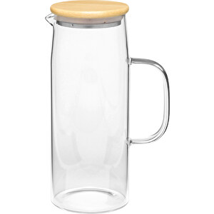 Glas-Karaffe BAMBOO PITCHER , braun, Borosilikatglas / Bambus / Stahl / Silikon, 22,50cm (Länge)