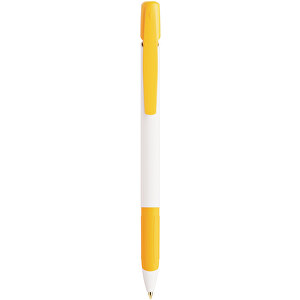 BIC® Ecolutions® Media Clic Grip Kugelschreiber , BiC, gelb/weiß/gelb, 37% Kunstoff recycelten, 14,70cm x 1,30cm (Länge x Breite)