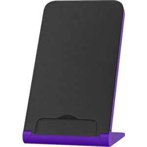 WirelessView - Der Klapp-Ständer Mit Kabellosem Ladegerät , schwarz / violet, Kunststoff, 13,60cm x 1,30cm x 7,30cm (Länge x Höhe x Breite)