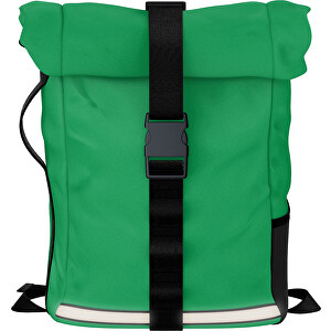 Rolltop Rucksack Comfort , hellgrün / schwarz, Sublimation-fabric 200g - Polyester (PU), 29,50cm x 13,00cm x 33,00cm (Länge x Höhe x Breite)