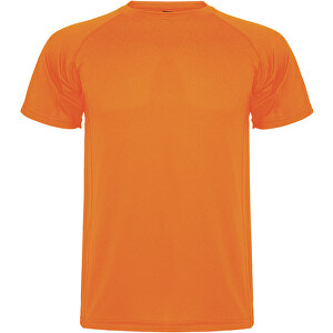 Montecarlo Sport T-Shirt Für Herren , fluor orange, Piqué Strick 100% Polyester, 150 g/m2, L, 