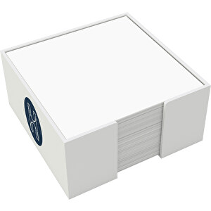 Zettelbox 'Trendy-Junior' 10,5 X 10,5 X 5 Cm , weiss, Box: Polystyrol, Füllung: 90 g/m² holzfrei weiss, chlorfrei gebleicht, 10,50cm x 5,00cm x 10,50cm (Länge x Höhe x Breite)