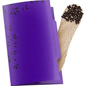 Pflanz-Stick Mit Samen - Vergissmeinnicht , violet / schwarz, Holz, Papier, Wachs, Saatgut, 5,50cm x 8,00cm (Länge x Breite)