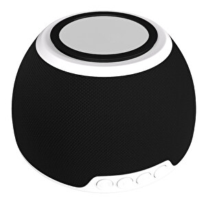 EnergizePro - Kabelloser Lautsprecher Mit 15W, Schnellladefunktion Und LED , schwarz / weiß, Gummierter Kunststoff Textil, 104,00cm x 104,00cm (Länge x Breite)