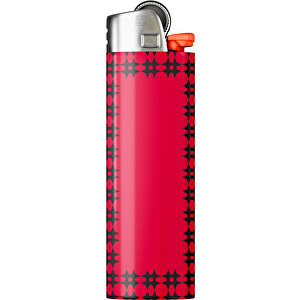 BIC® J26 Digital Wrap Feuerzeug , BiC, ampelrot / schwarz, Delrin®, Stahl, 2,50cm x 1,50cm x 8,20cm (Länge x Höhe x Breite)