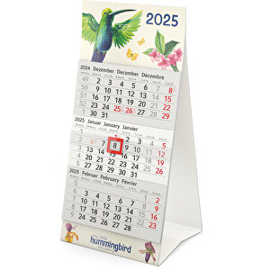 Tisch-Aufstellkalender Mini 3 Green+blue , hellgrau, rot, 19,80cm x 9,50cm (Länge x Breite)