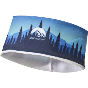 Emma Sublimation-Stirnband Aus RPET Mit Fleece , weiß, Polyester, Recycled PET, Polar Fleece, 10,00cm x 25,00cm (Länge x Höhe)