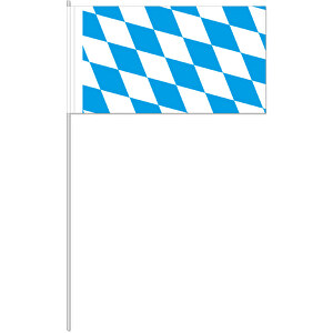 Dekofahne 'Bayerische Raute' , Offsetpapier 80g/qm, 12,00cm x 40,00cm x 24,00cm (Länge x Höhe x Breite)