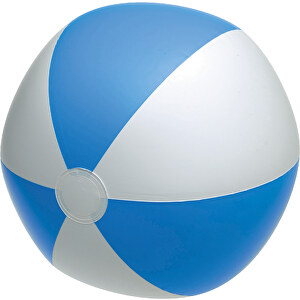 Aufblasbarer Strandball ATLANTIC , blau, weiss, 0,17 mm PVC, frei von Phthalaten, 