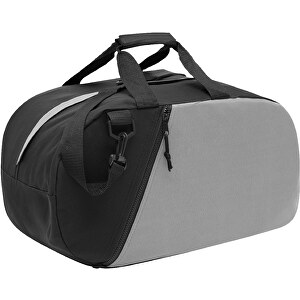 Sporttasche RELAX GYM , grau, schwarz, 600D Polyester, 52,00cm x 27,00cm x 27,50cm (Länge x Höhe x Breite)