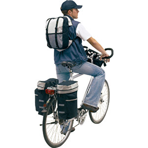 Fahrrad-Packtaschenset BIKE 3-teilig , grau, schwarz, 600D Polyester, 31,00cm x 12,50cm x 41,00cm (Länge x Höhe x Breite)
