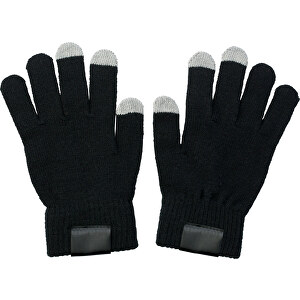 Handschuhe Touch , schwarz, Polyester, 95% Acry 5% Elastan, 12,50cm x 2,00cm x 14,50cm (Länge x Höhe x Breite)