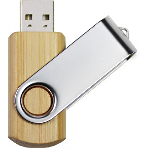USB-Stick SWING Nature 16GB , Promo Effects MB , Bambus MB , 16 GB , Holz/Metall MB , 3 - 10 MB/s MB , 5,70cm x 1,00cm x 1,90cm (Länge x Höhe x Breite)