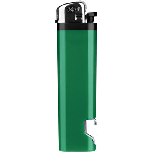 GO Classic Flaschenöffnerfeuerzeug , grün, Kunststoff, 9,00cm x 0,90cm x 2,40cm (Länge x Höhe x Breite)