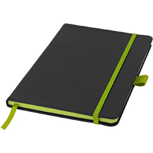 Colour-Edge A5 Hard Cover Notizbuch , schwarz, limone, PU Kunststoff, 21,00cm x 1,10cm x 14,20cm (Länge x Höhe x Breite)
