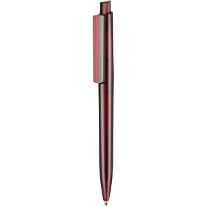 Kugelschreiber CREST FROZEN , Ritter-Pen, rubin-rot-TR/FR, ABS-Kunststoff, 14,90cm (Länge)
