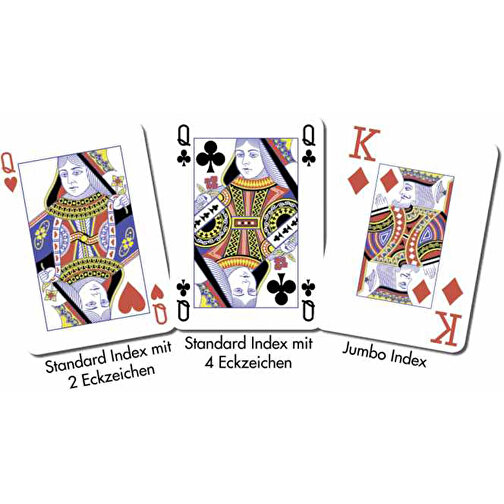 Poker , 320 g/m² Spielkartenkarton, 8,80cm x 6,30cm (Länge x Breite), Bild 1