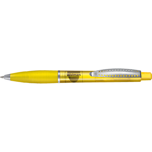 Kugelschreiber Club Transparent SI , Ritter-Pen, ananas-gelb, ABS-Kunststoff, 14,20cm (Länge), Bild 3