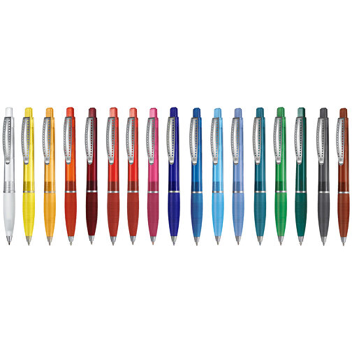 Kugelschreiber Club Transparent SI , Ritter-Pen, ocean-blau, ABS-Kunststoff, 14,20cm (Länge), Bild 4