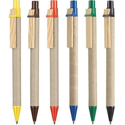 Kugelschreiber CARTON I , Ritter-Pen, schwarz, Pappe, Holz, ABS, 14,10cm (Länge), Bild 2