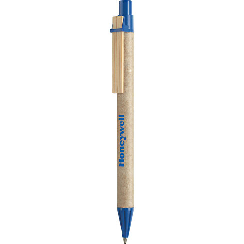 Kugelschreiber CARTON I , Ritter-Pen, azurblau, Pappe, Holz, ABS, 14,10cm (Länge), Bild 1