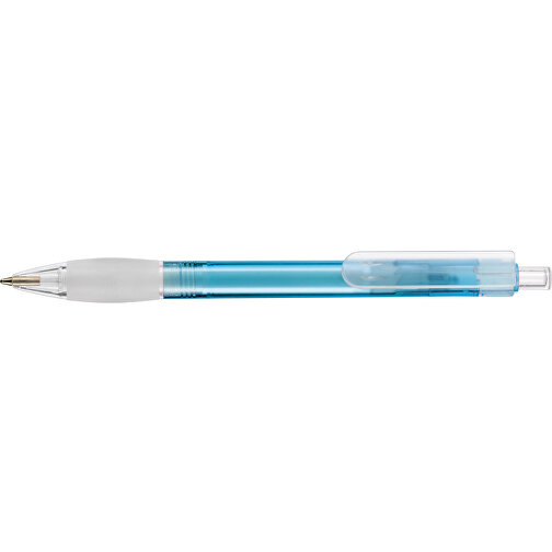 Kugelschreiber DIVA TRANSPARENT , Ritter-Pen, karibikblau, ABS-Kunststoff, 13,60cm (Länge), Bild 3