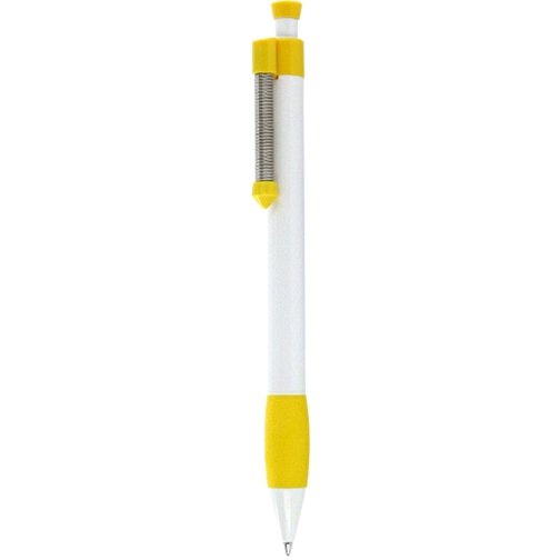 Kugelschreiber Spring Grippy , Ritter-Pen, zitronen-gelb, ABS-Kunststoff, 14,10cm (Länge), Bild 1