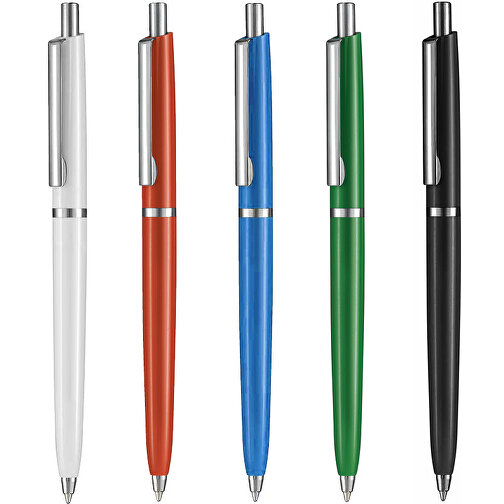 Kugelschreiber CLASSIC , Ritter-Pen, weiss, ABS-Kunststoff, 13,40cm (Länge), Bild 4